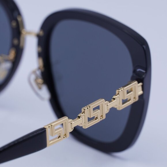 Versace VE4407D GB1/87 Sunglasses Black Square Frame, Dark Grey Lenses - Picture 5 of 10